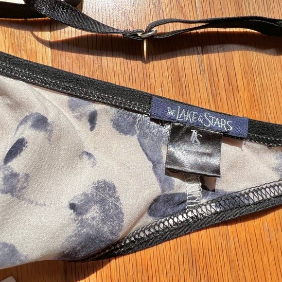 NWT The Lake & Stars Printed Stretch Silk Bralette, Size Small - Picture 11 of 11